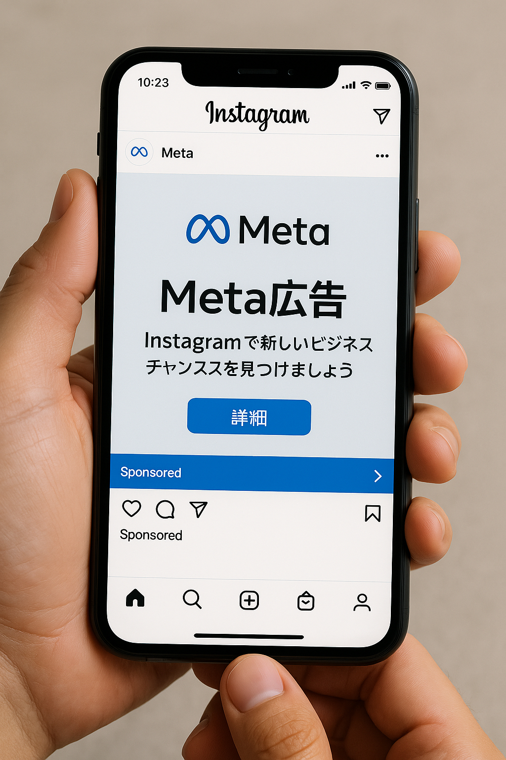 スマホでインスタグラムを見ている人のスマ.png