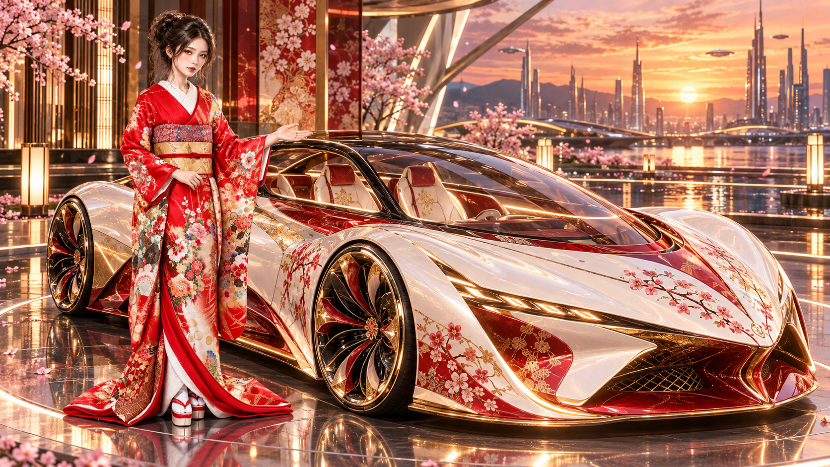 夕暮れの桜と未来の美車展.png