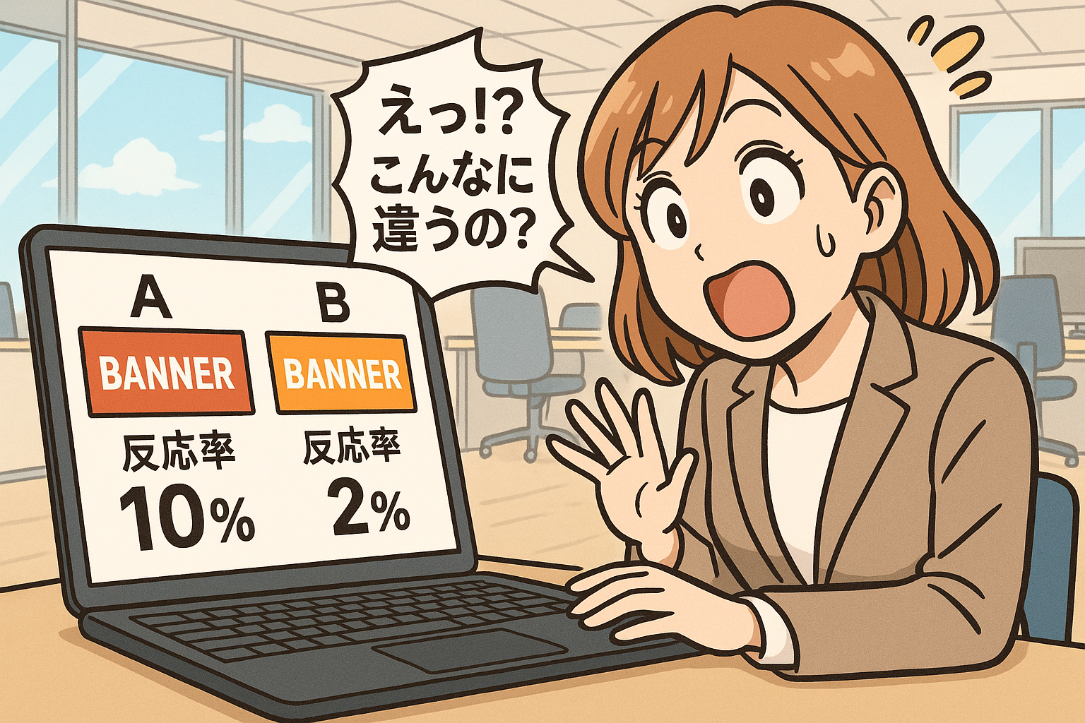 20250721_0850_驚きのA_Bテスト結果_simple_compose_01k0n3tqb4e8mbc7edynja1m2q.png