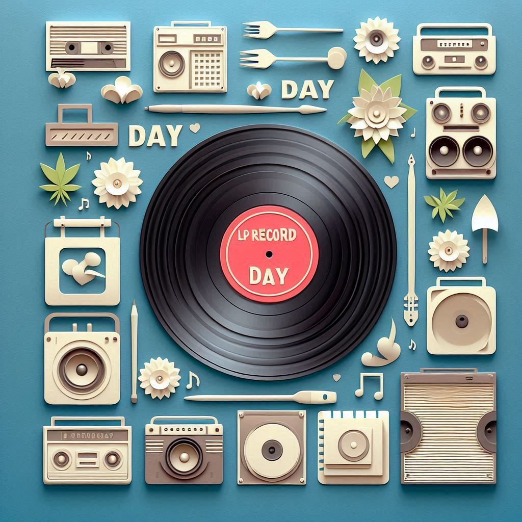 ペーパークラフト調でLPレコードの日をイメージしたイラスト。文字は含まない (2).png