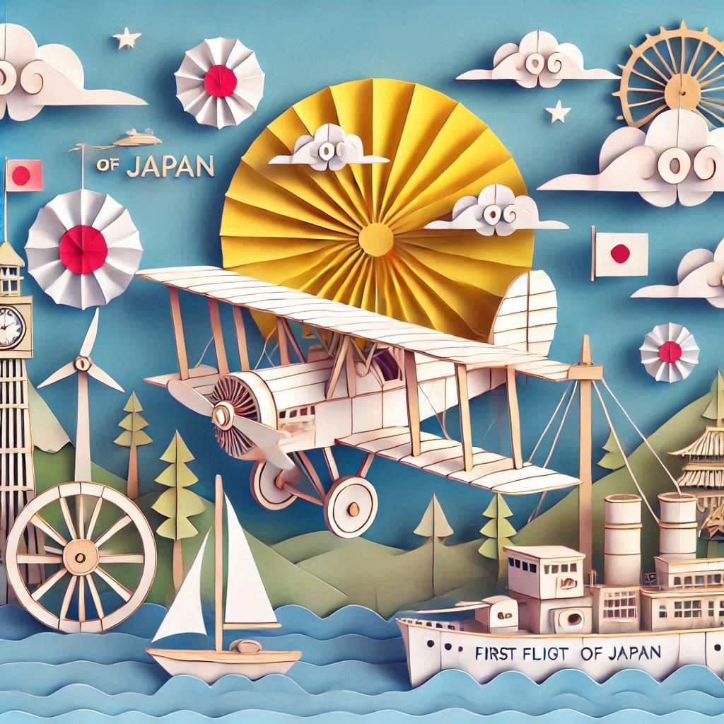 日本人初飛行の日をイメージできるイラストをペーパークラフト調で描く。文字はイラストの中には絶対描かないこと (4).png