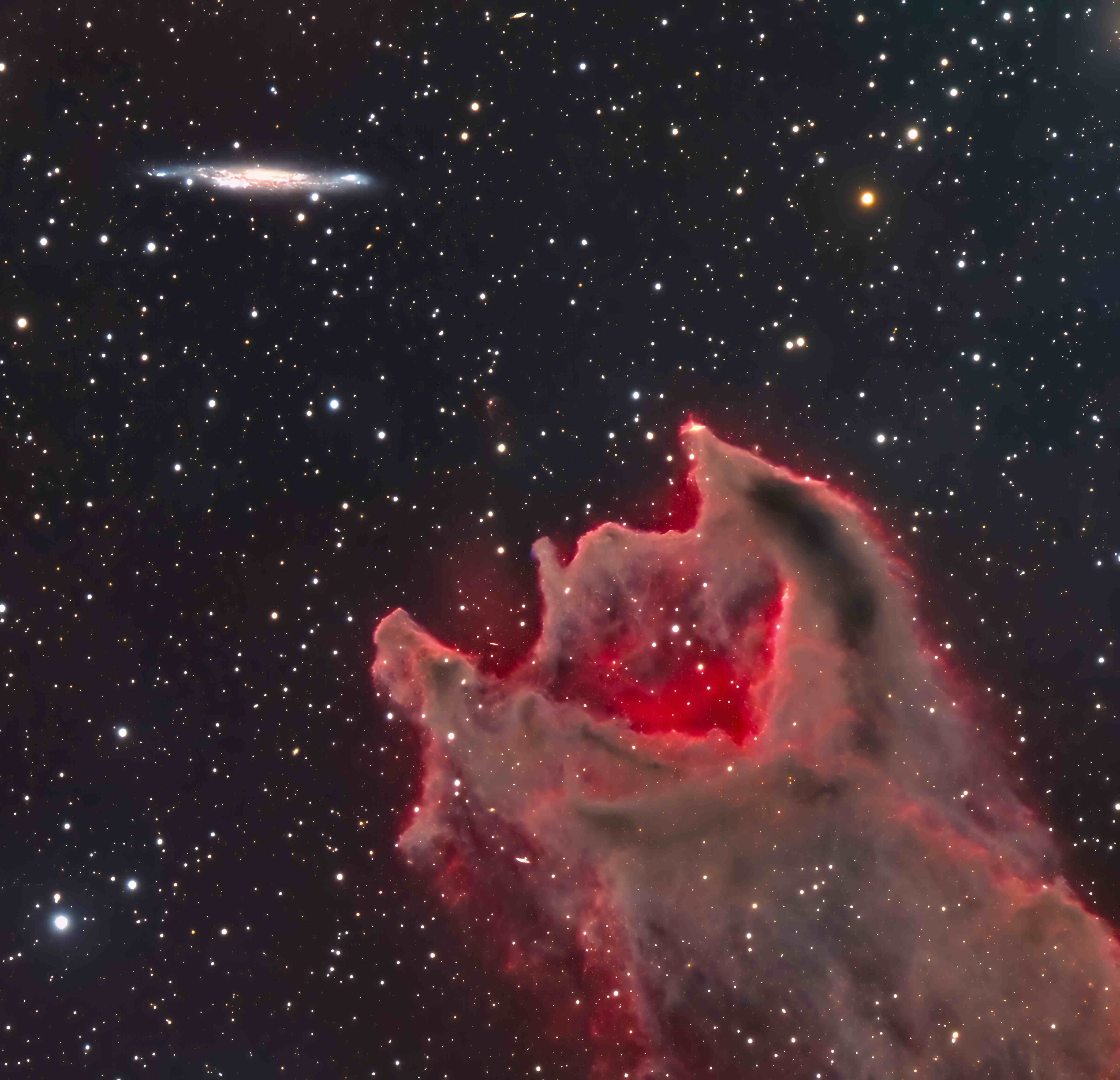 The Galaxy Devourer © Alessandro Ravagnin - Astronomy Photographer of the Year 2024 Galaxies_moreDetail_x4_4800x4628_2pass_moreDetail.jpeg