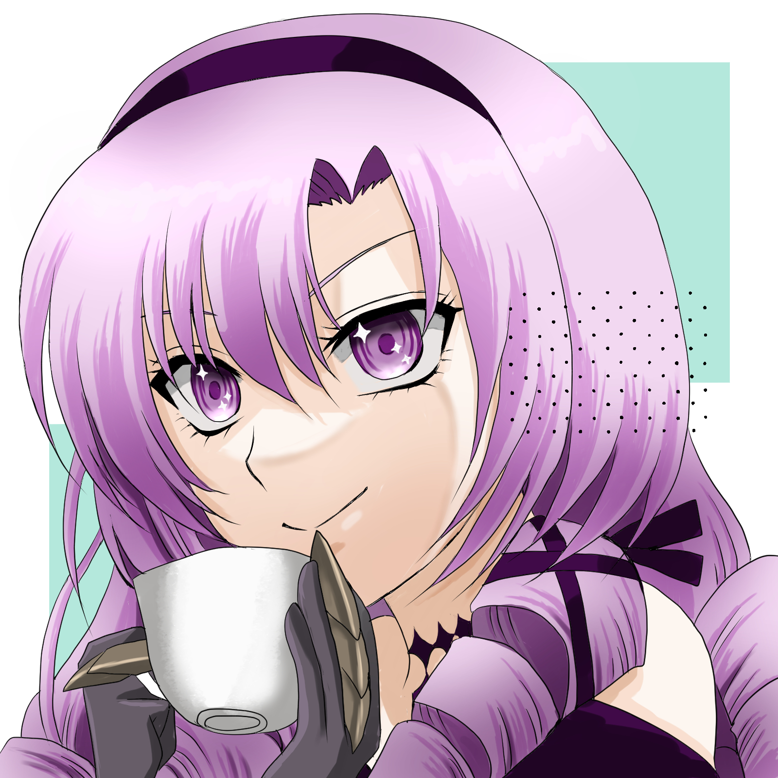 お茶を飲むサロメ嬢.png