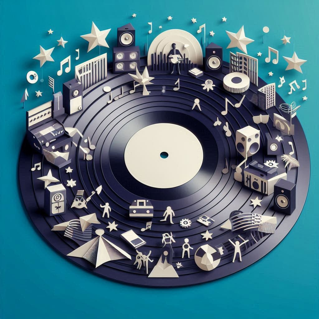 ペーパークラフト調でLPレコードの日をイメージしたイラスト。文字は含まない (3).png