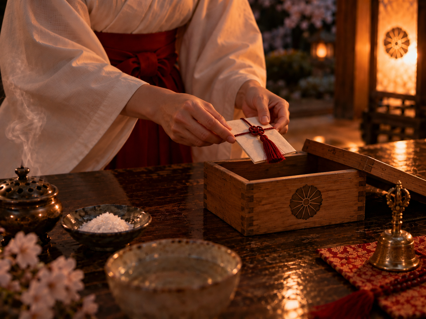 夕暮れの神社で奉納のひととき.png
