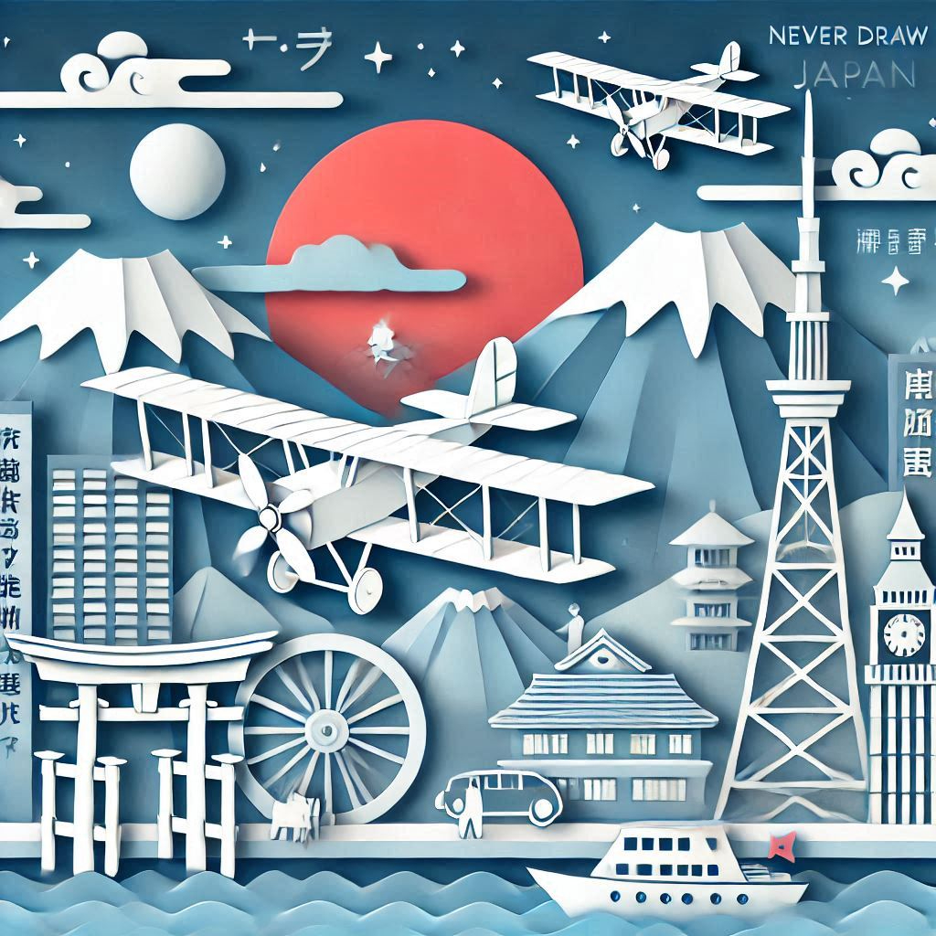 日本人初飛行の日をイメージできるイラストをペーパークラフト調で描く。文字はイラストの中には絶対描かないこと (2).png