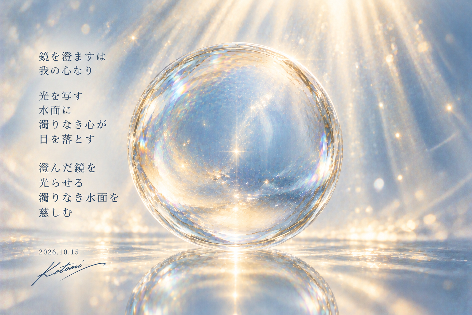 光を映す澄みし水面.png