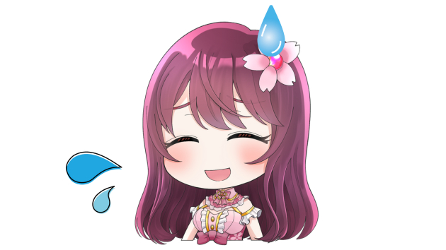 ひなたん汗.png