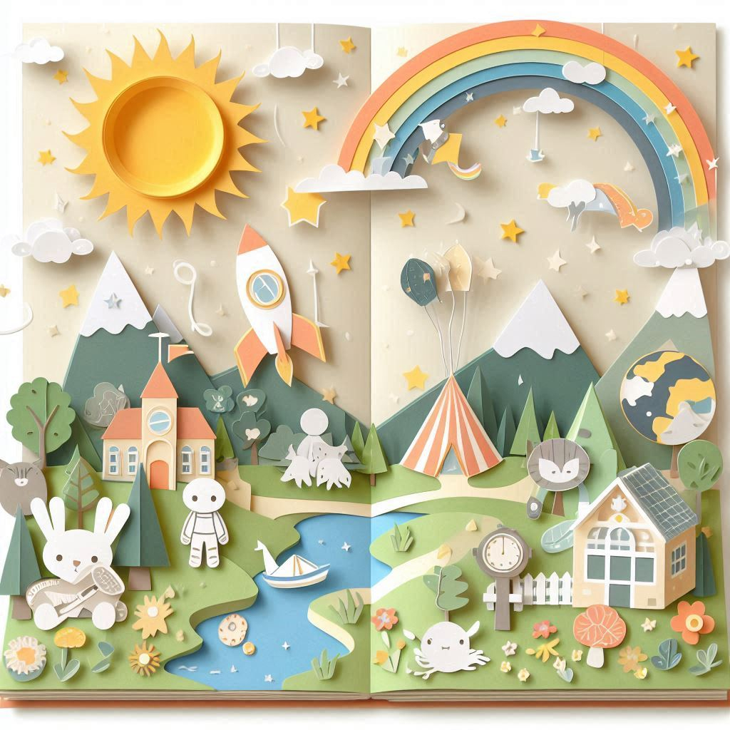 絵本の日をイメージできるイラスト ペーパークラフト調 (2).png