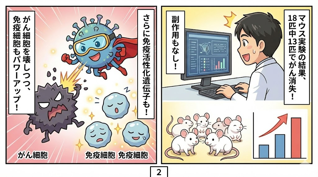 マンガ_ガンはウイルスで治療できる時代へ！？　マウス実験で成功02.jpg