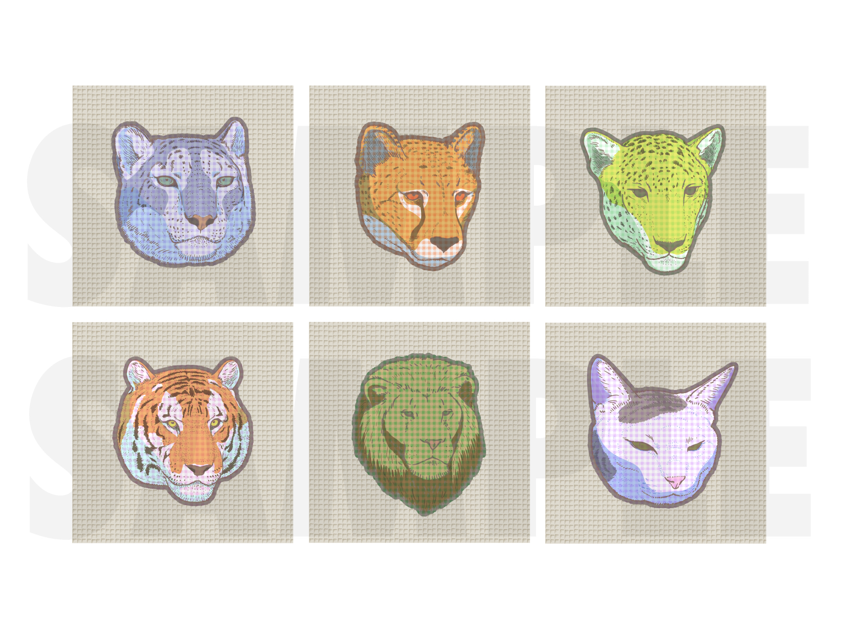 アイコン用イラスト 第5集 ネコ科動物6点 ドローマシーナ Coconalaブログ
