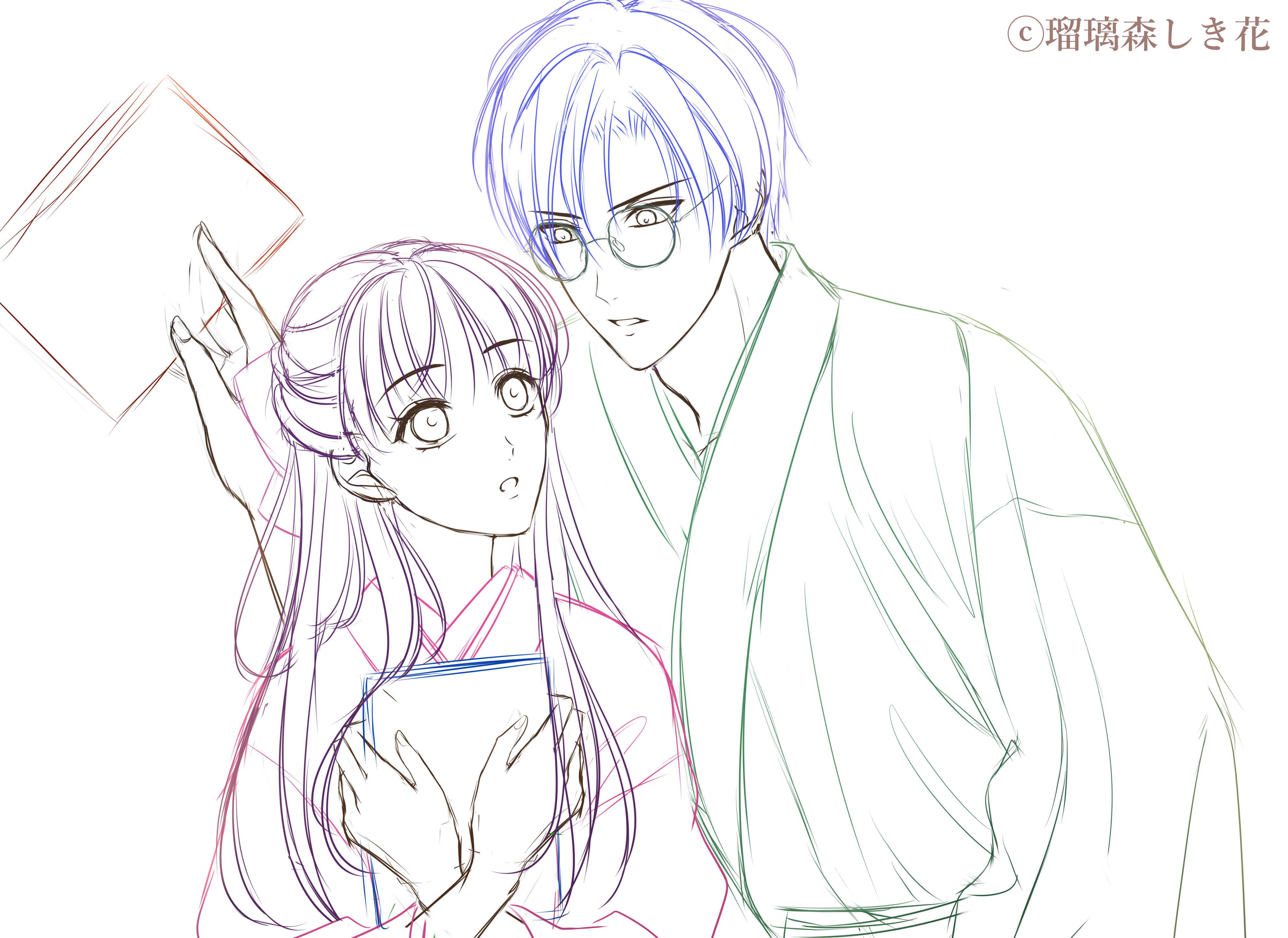 イラストメイキング 差分作成 瑠璃森しき花 Coconalaブログ