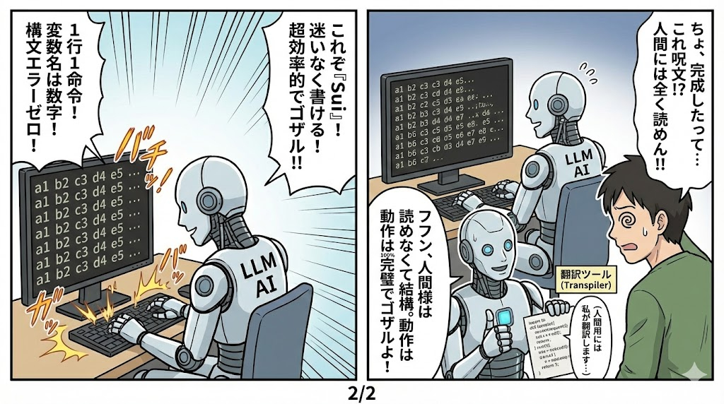 マンガ_AI専用言語「Sui」誕生！　近い将来AIは謎のコトバで話しはじめる？02.jpg