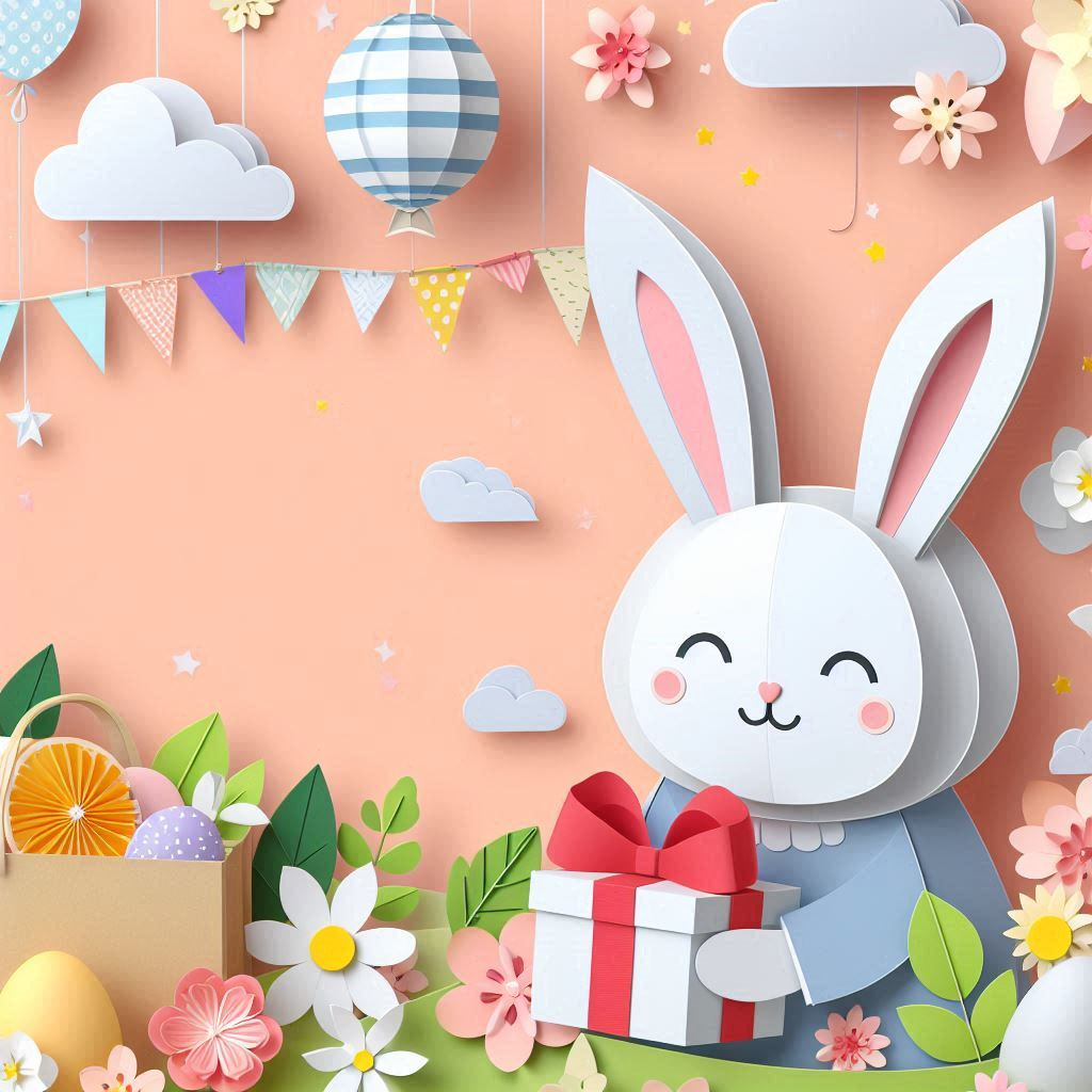 うさぎの日をイメージしたペーパークラフト調のイラスト (1).png