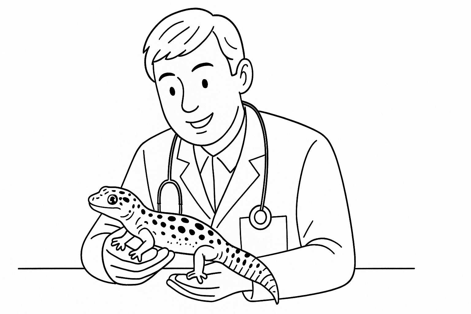 veterinarian-and-Leopard lizard.png