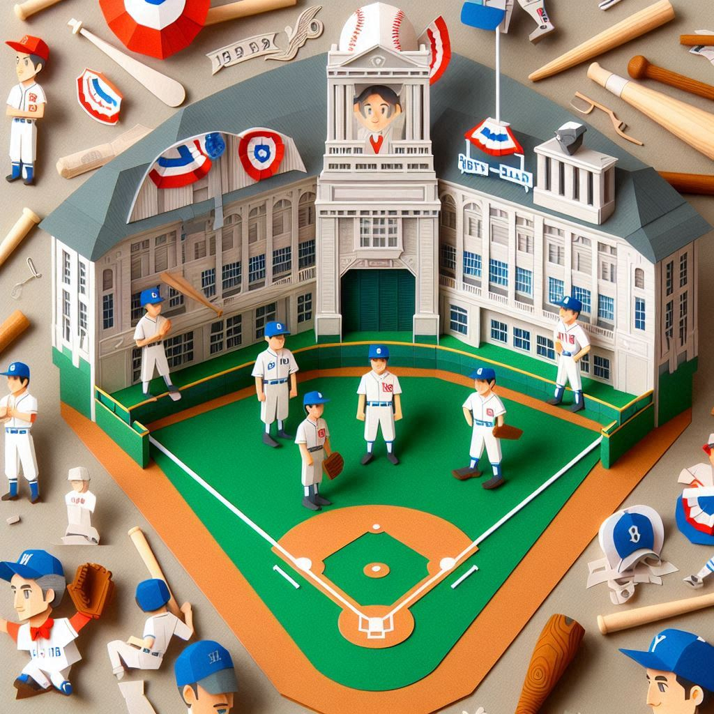 プロ野球誕生の日をイメージするペーパークラフト調のイラスト (2).png