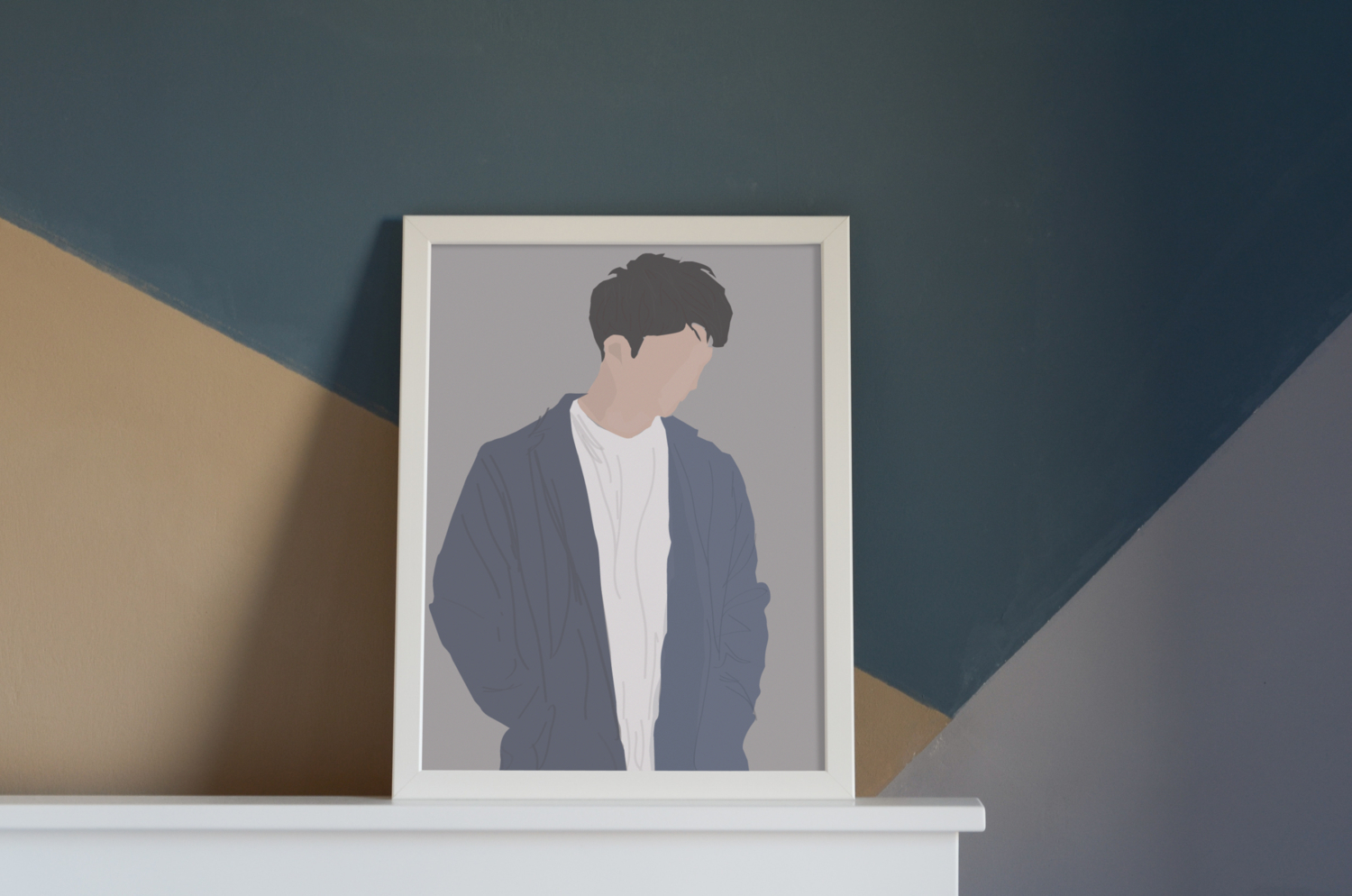 White frame above fireplace.jpg