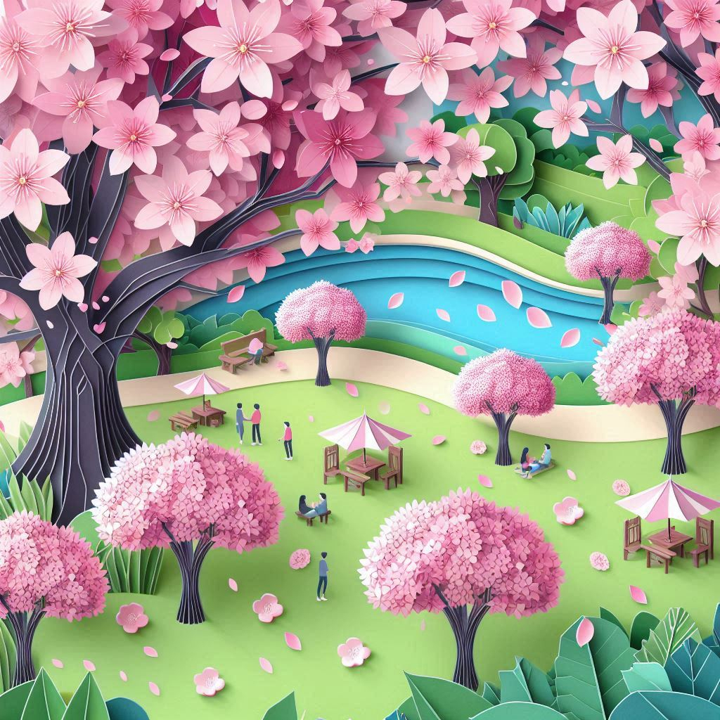さくらの日をイメージしたペーパークラフト調のイラスト.png