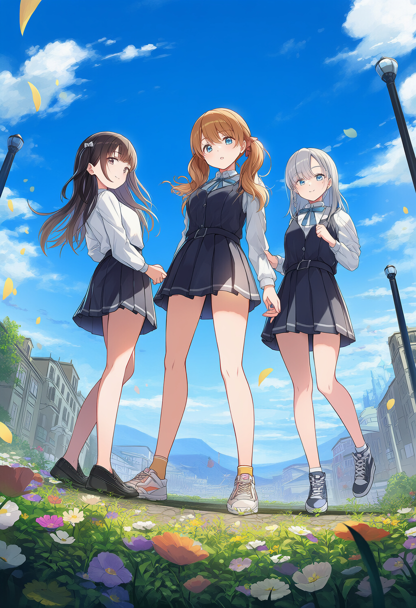 3girls, year 2025, wide angle, looking at viewer, full body, standing, low-angle s-1606689197 - コピー.png