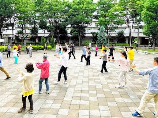 149川口市の芝園団地では、文化交流行事を定期的に開催している（6月に開かれた太極拳のイベント - コピー.jpg