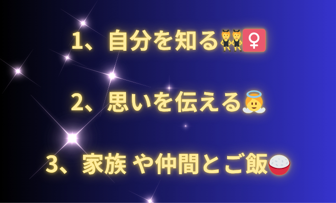 1、トキメキ⭐️ 2、外の世界を見る🦄 3、とにかく楽しむ🌈_png.png