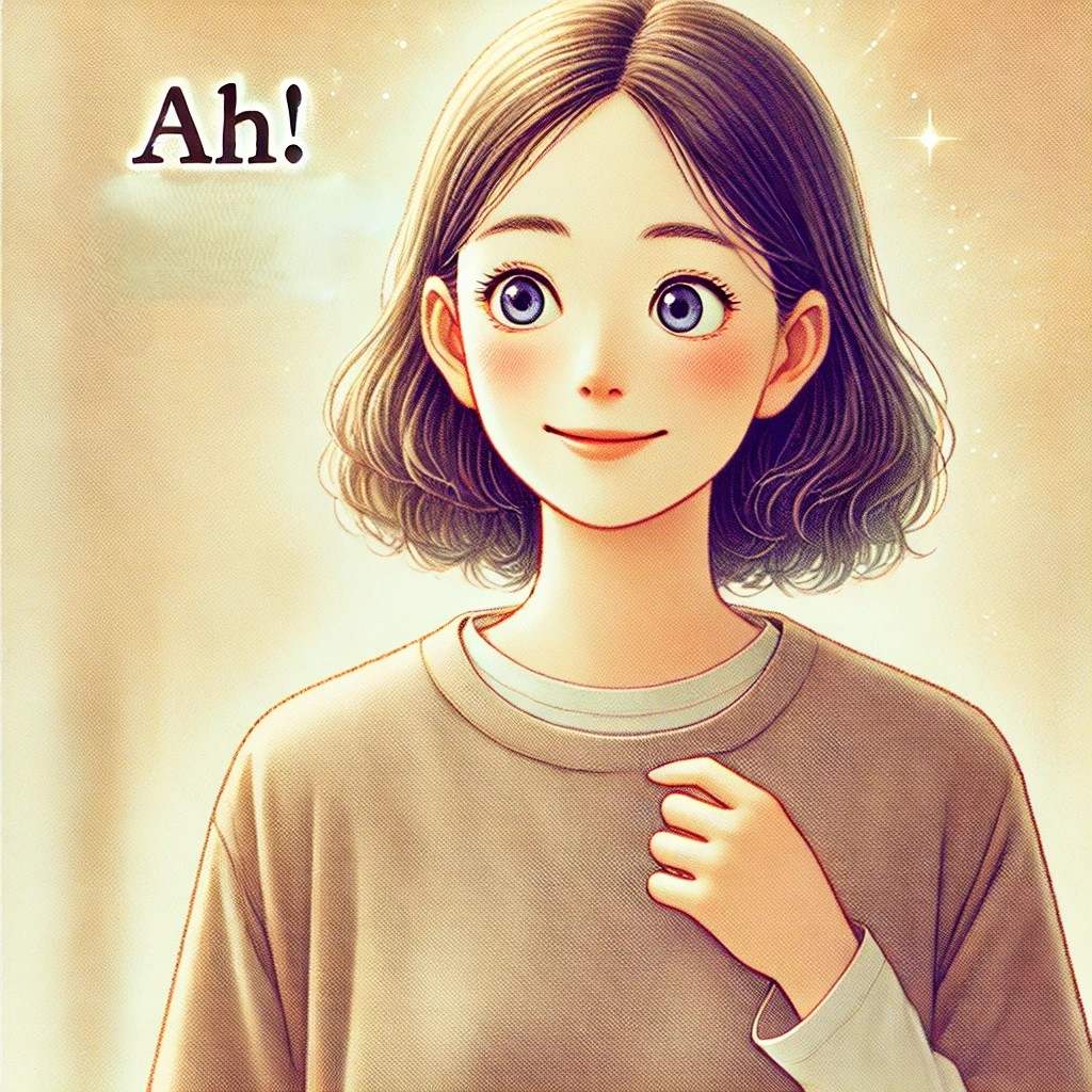 DALL·E 2025-11-28 20.07.17 - A realistic and expressive illustration of a woman who has just had a moment of insight, as if thinking 'Ah! That might be it!' Her expression shows a.jpg