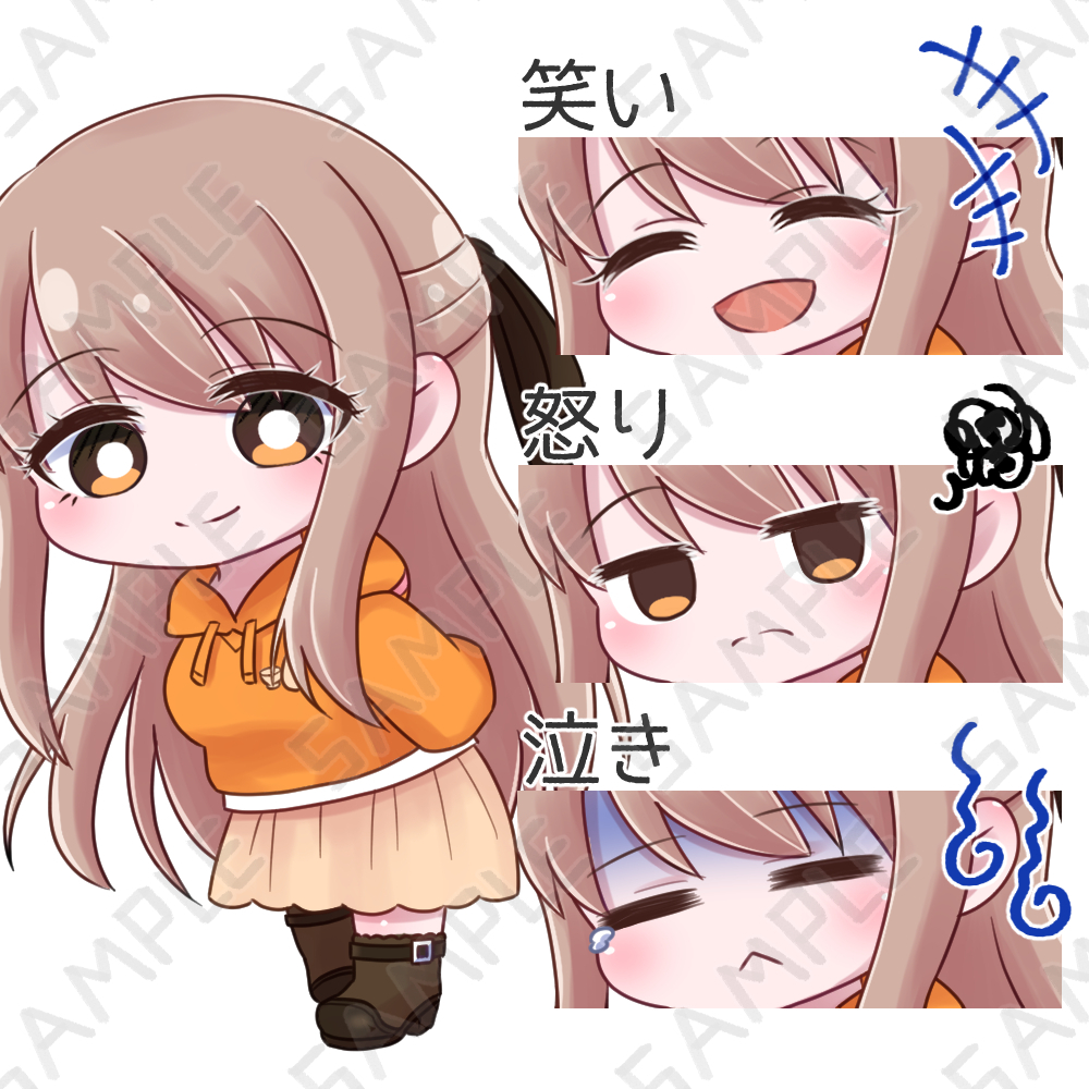 オレンジパーカーちゃん表情サンプル.jpg