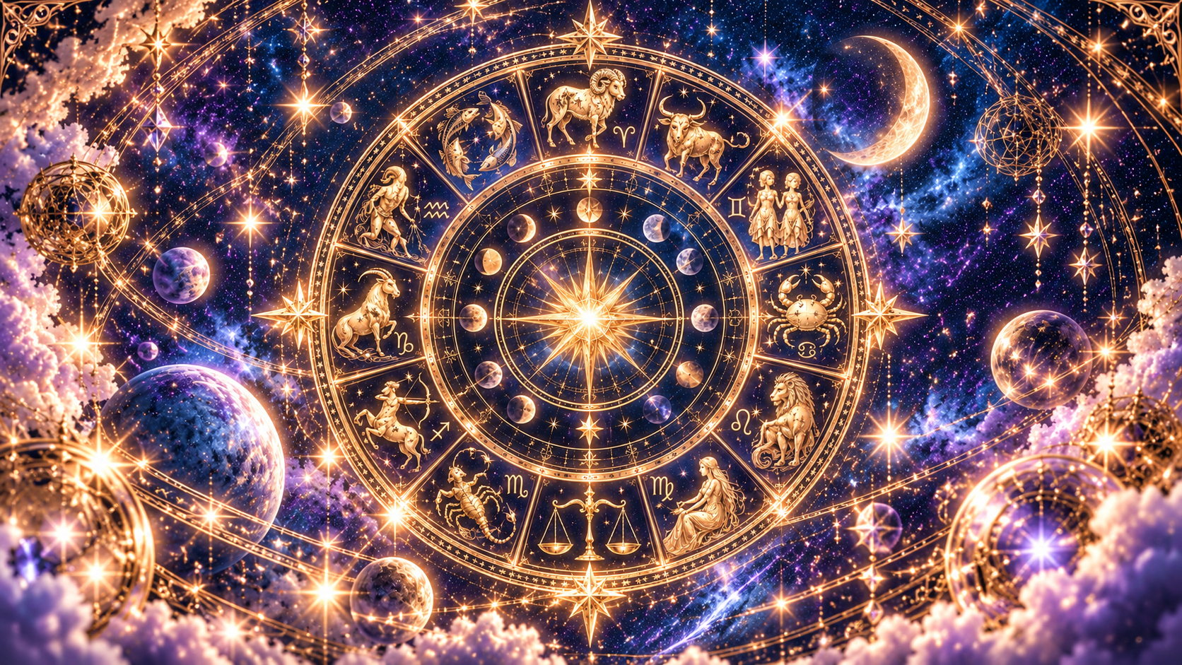 煌めく黄金の星座輪と宇宙.png