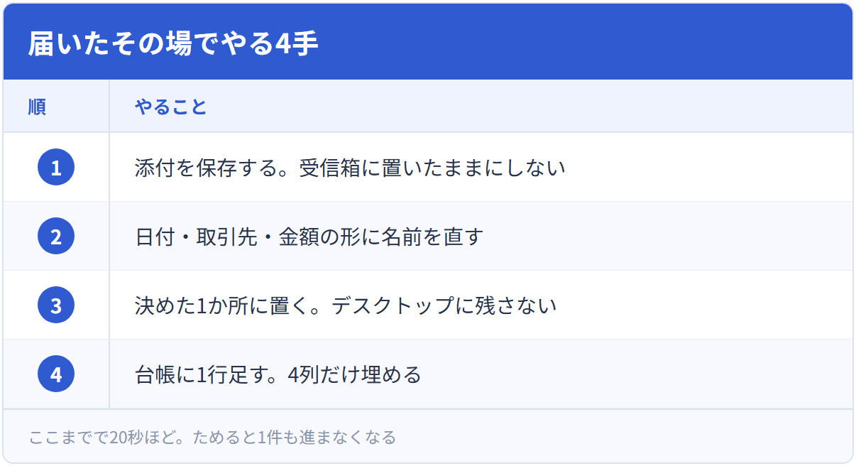届いたその場でやる4手