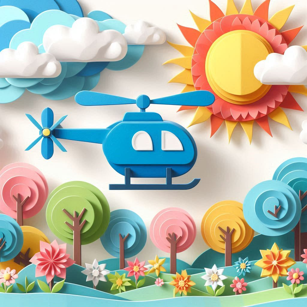ヘリコプターの日をイメージしたペーパークラフト風のイラスト (2).png