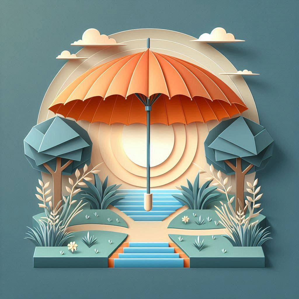 折りたたみ傘のイラスト ペーパークラフト調 (1).png