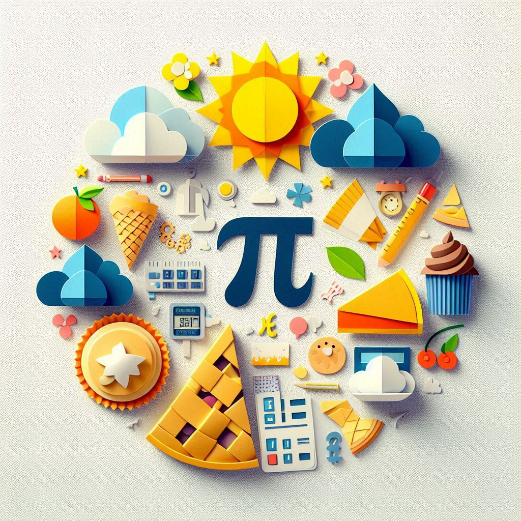Pi Day paper craft style illustration without text (2).png
