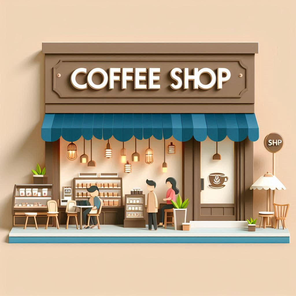喫茶店のイラスト ペーパークラフト調.png