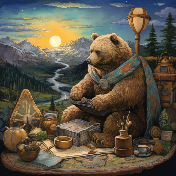 rainkasshu_A_fluffy_bear_is_drawing_The_World_tarot_card_374797c3-ce46-4989-a42d-f866262a225b.png