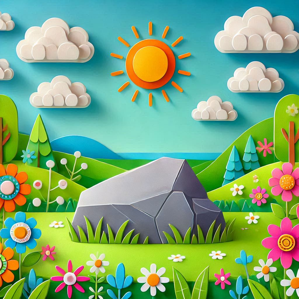 石の日をイメージしたペーパークラフト調のイラスト.png
