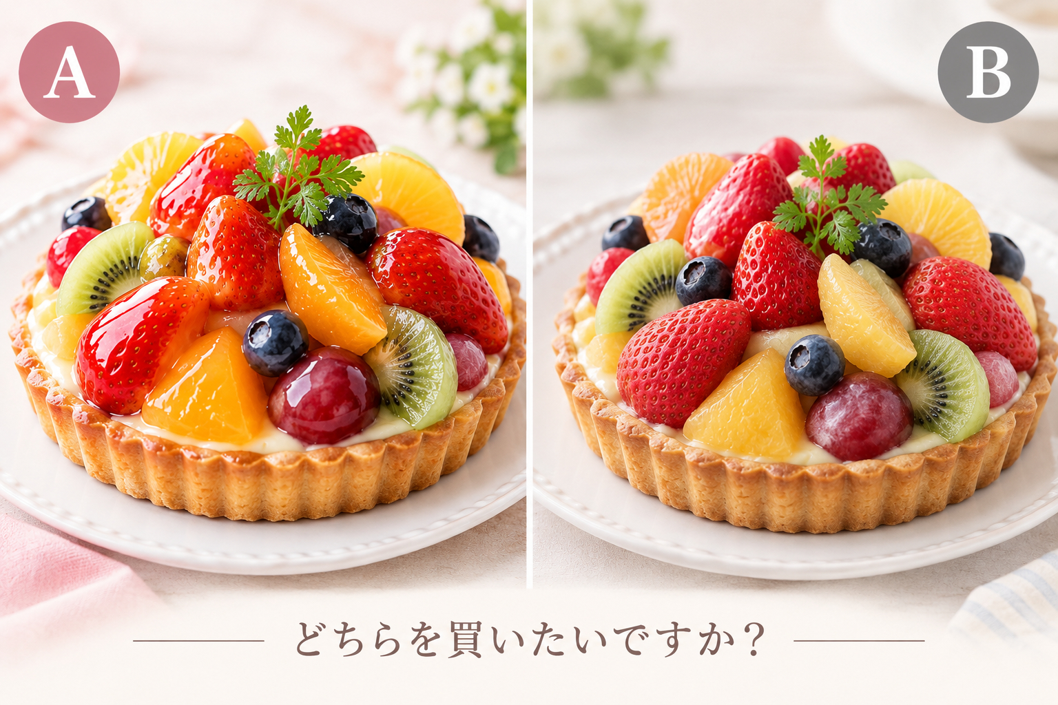 艶ありと艶なし、フルーツタルト比較.png