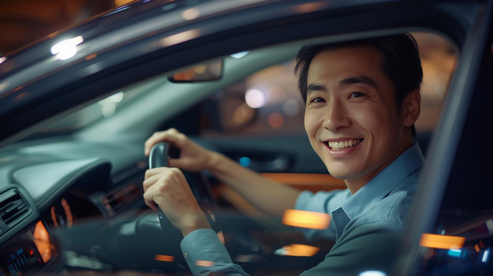 日本人男性が笑顔で運転しているシーン.jpg