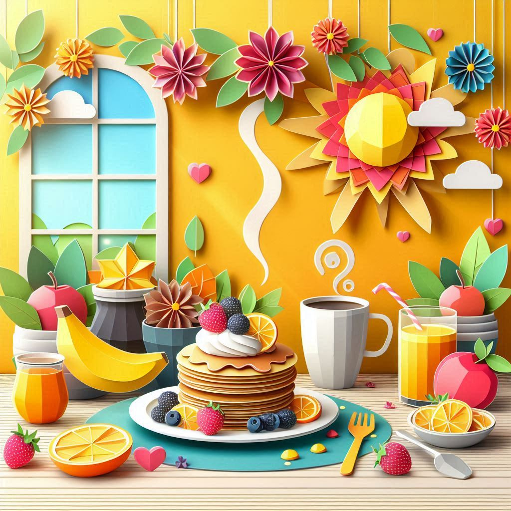 しっかりいい朝食の日をイメージしたペーパークラフト風のイラスト (3).png