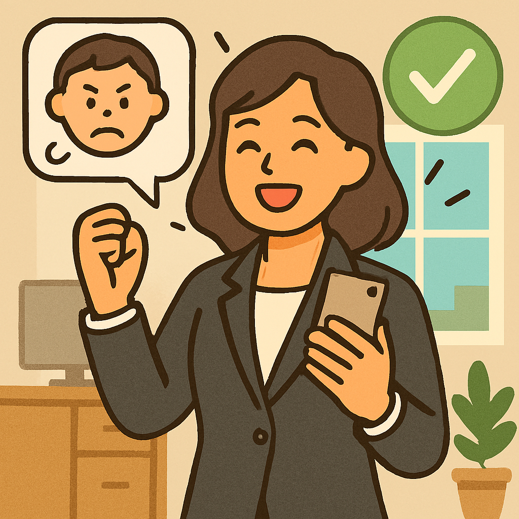 A joyful woman holdi.png