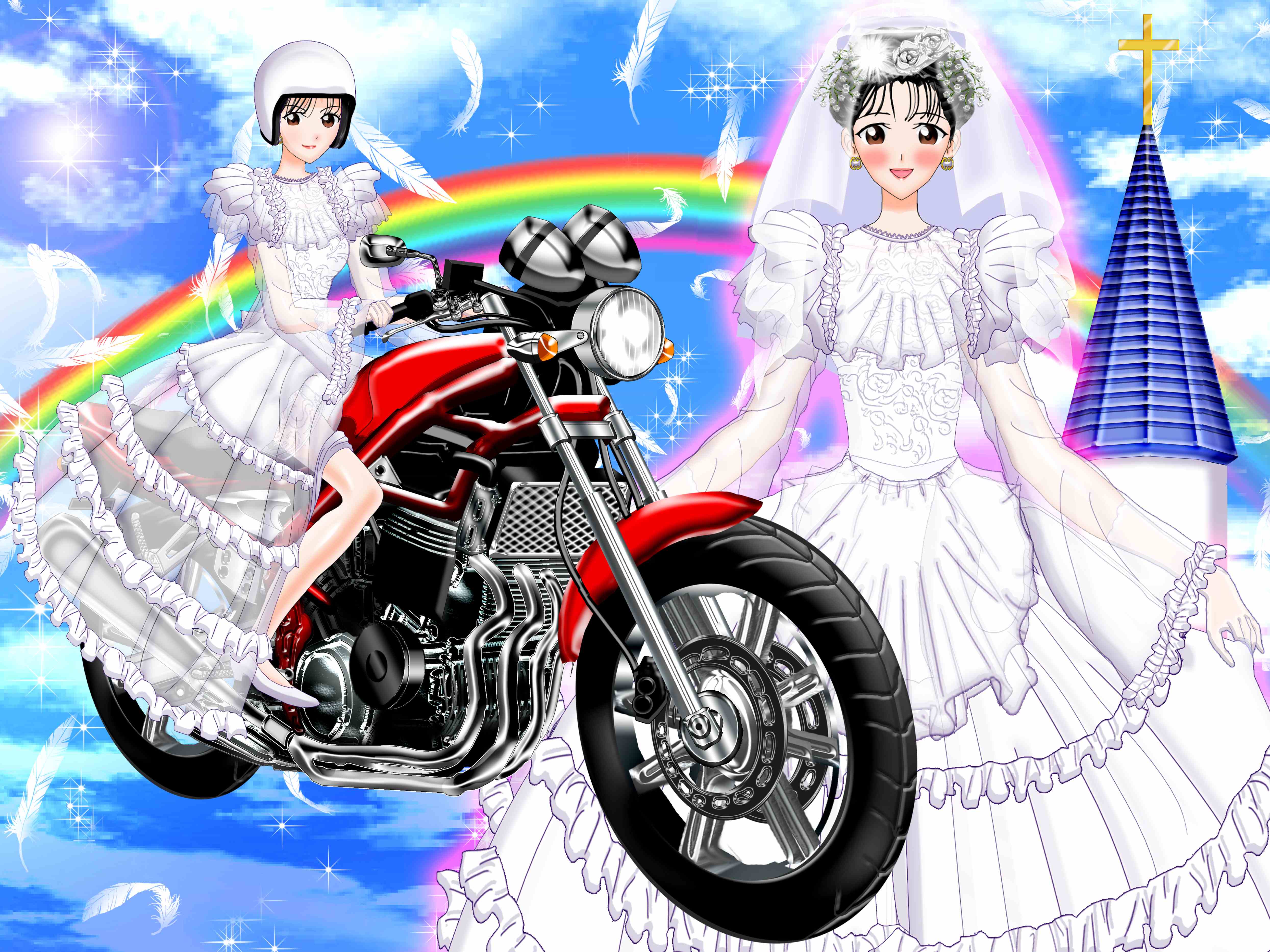 鹿鳴館香お嬢様　戦う花嫁 ジェットマン【背景つき１】.jpg