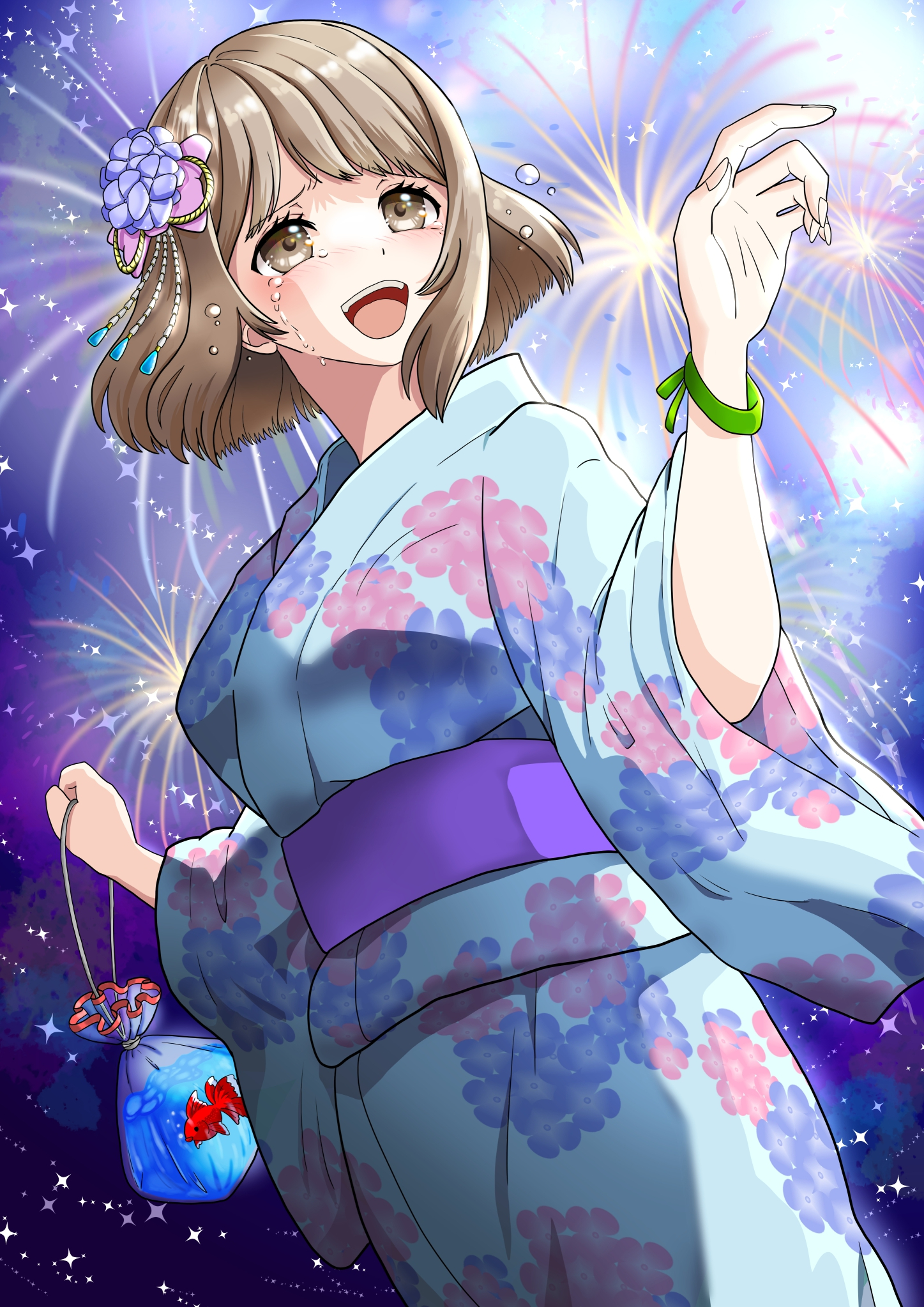 Vtuber葵しずくさんファンアート「夏祭り」.jpg