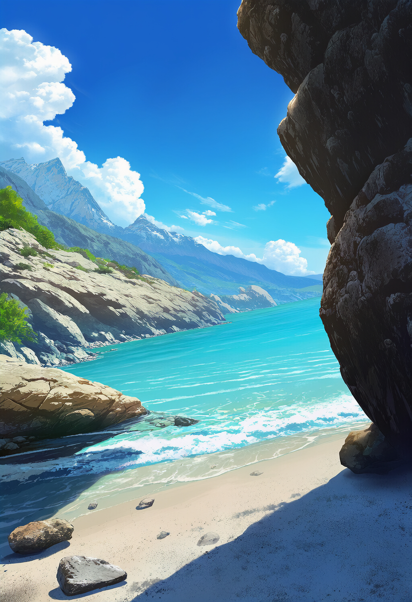 1 girls, year 2025,  from below, beach,  seaside, mountain rocks, best quality,  s-2202157158 - コピー.png
