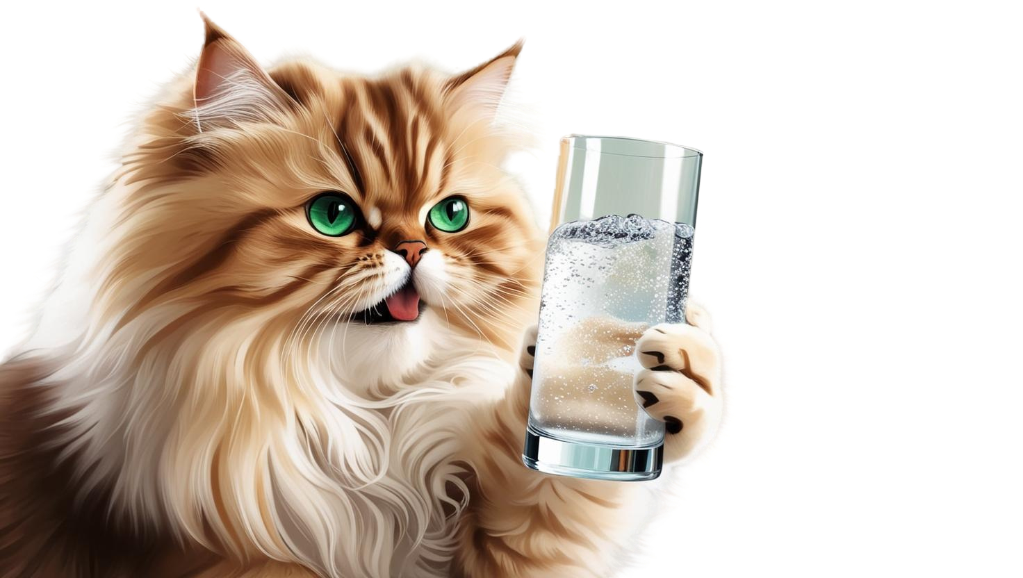 142_グラスで飲み物を飲むネコ.png