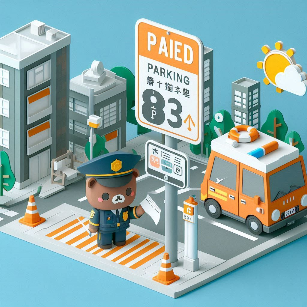 有料駐車場の日をイメージしたペーパークラフト調のイラスト (1).png