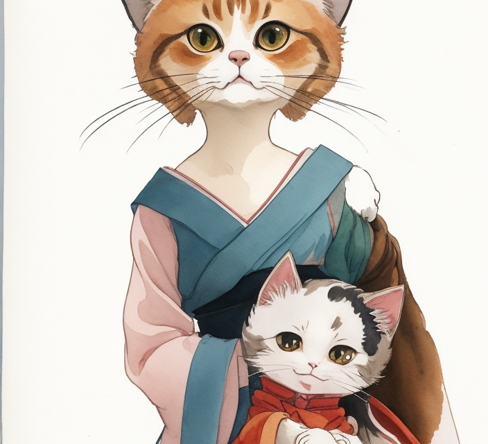 DreamShaper_v7_Puppet_Cat_with_a_Human_TouchWatercolor_Edo_Era_0 (1).jpg