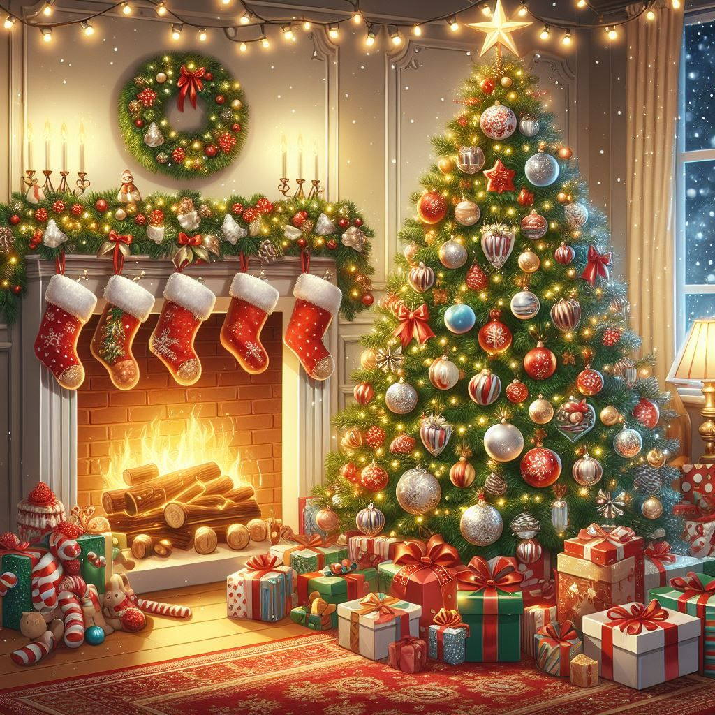 クリスマスと暖炉.jpg