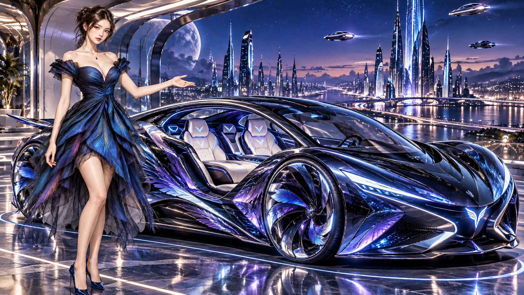 未来都市の夜に輝く幻想的なコンセプトカー展.png