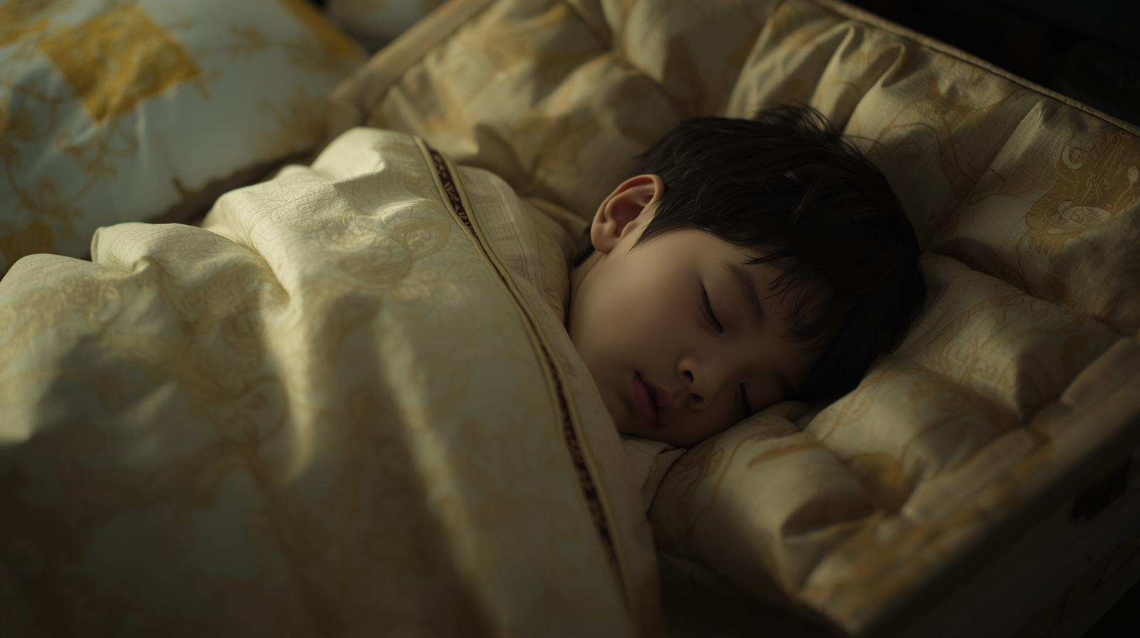 子どもが布団にくるまって寝ているシーン.jpg