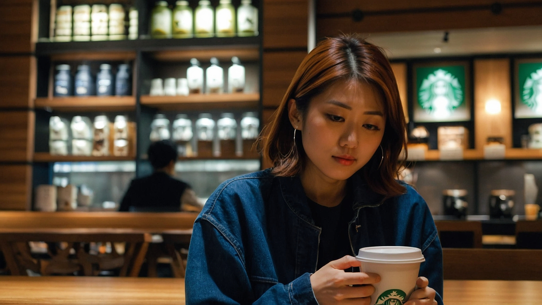 Default_She_is_reading_and_drinking_coffee_at_a_Starbucks_in_T_1.jpg