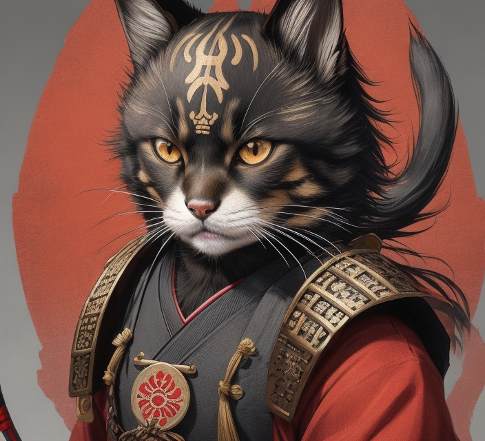 DreamShaper_v7_Edo_Era_Feline_Warrior_watermark_Dog_head_hum_1.jpg